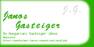 janos gasteiger business card